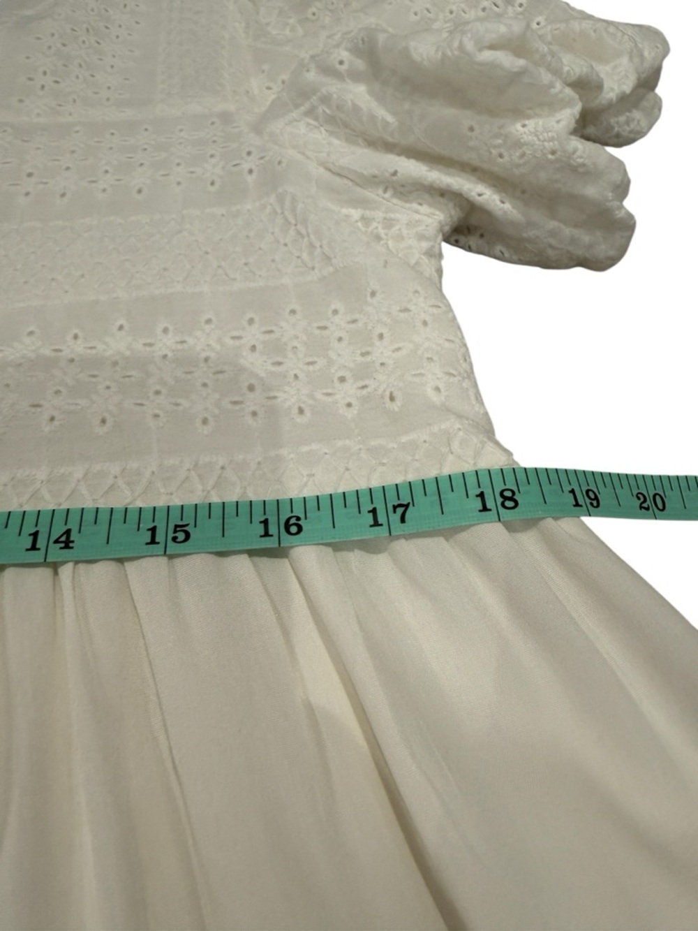 White Puff Sleeve Midi Dress - Picture 6 of 12